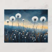 Dandelion Fluff Dramatisch schilderij Briefkaart (Voorkant)