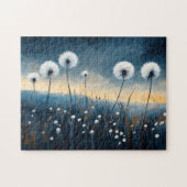Dandelion Fluff Dramatisch schilderij Legpuzzel (Horizontaal)