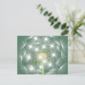 Dandelion Fractal Briefkaart (Staand voorkant)