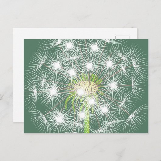 Dandelion Fractal Briefkaart (Voorkant / Achterkant)