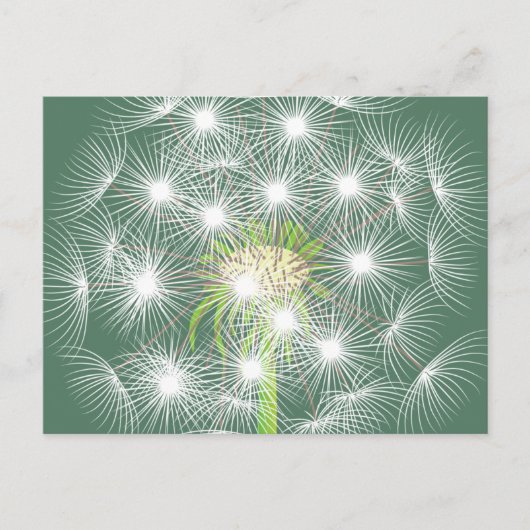 Dandelion Fractal Briefkaart (Voorkant)