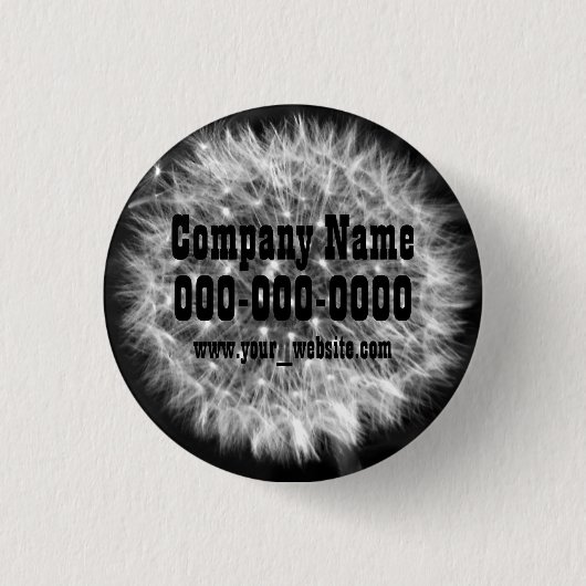 Dandelion Fuzz Ronde Button 3,2 Cm (Voorkant)