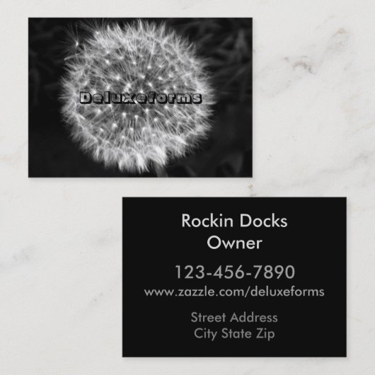 Dandelion Fuzz Visitekaartje (Voorkant / Achterkant)