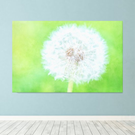 Dandelion - Gewoon wakker worden Canvas Afdruk (Insitu (Houten vloer))