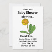 Dandelion Girl Baby shower Kaart (Voorkant)