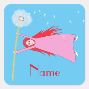 Dandelion Girl Thunder_Cove Vierkante Sticker