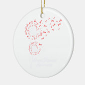 Dandelion Go Red Ribbon Heart Disease Awareness Keramisch Ornament (Links)