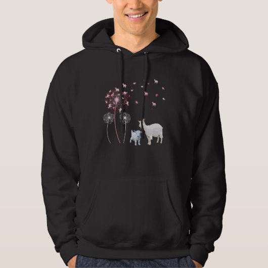 Dandelion Goat Cute Goat Farmer Floral Dandelion S Hoodie (Voorkant)