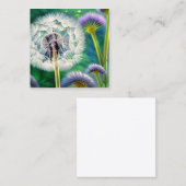 Dandelion Graphic Vierkante Visitekaartje (Voorkant / Achterkant)