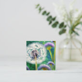 Dandelion Graphic Vierkante Visitekaartje (Staand voorkant)