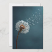 Dandelion Greeting Card on a Blue Background  Feestdagenkaart (Voorkant)