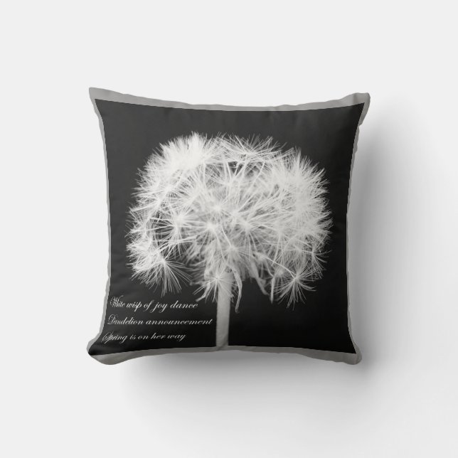 Dandelion Haiku American MoJo Pillow Kussen (Voorkant)