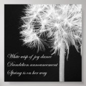 Dandelion Haiku Canvas Afdrukken Poster (Voorkant)