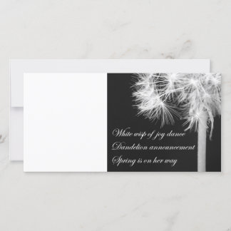 Dandelion Haiku-fotokaart
