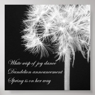 Dandelion Haiku Poster