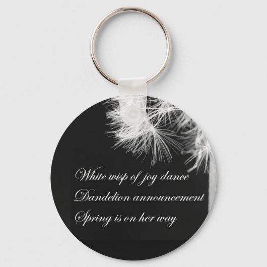 Dandelion Haiku Sleutelhanger (Voorkant)