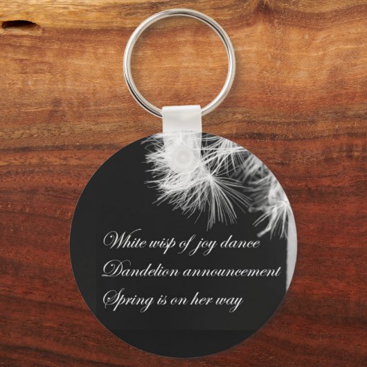 Dandelion Haiku Sleutelhanger (Voorkant)