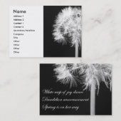 Dandelion Haiku Visitekaartje (Voorkant / Achterkant)