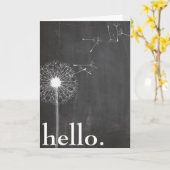 Dandelion hallo/denk aan u kaart (Gele Bloem)