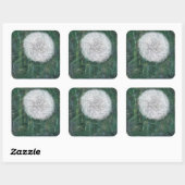 Dandelion Head 2008 Vierkante Sticker (Vel)
