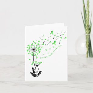 Dandelion Heart Green Ribbon Mental Health Awarene Kaart