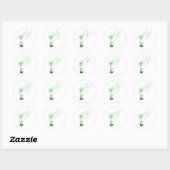 Dandelion Heart Green Ribbon Mental Health Awarene Ronde Sticker (Vel)