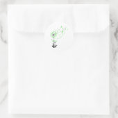 Dandelion Heart Green Ribbon Mental Health Awarene Ronde Sticker (Tas)
