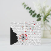 Dandelion Hearts Briefkaart (Staand voorkant)