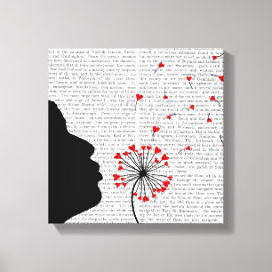 Dandelion Hearts Canvas Afdruk