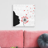Dandelion Hearts Canvas Afdruk (Insitu (Woonkamer))