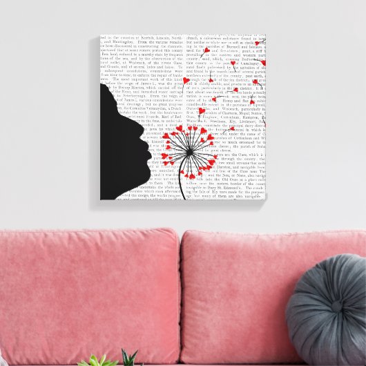 Dandelion Hearts Canvas Afdruk (Insitu (Woonkamer))