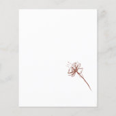 Dandelion Herfst Budget Terracotta Indie Botanical Flyer (Achterkant)