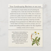 Dandelion Illustration Landscaping Business Flyer (Achterkant)