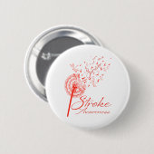 Dandelion I'm a Survivor Stroke Awareness Flower Ronde Button 5,7 Cm (Voorkant /achterkant)