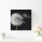Dandelion in de bries vierkante klok (Huis)