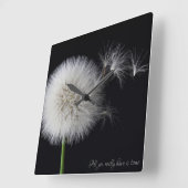 Dandelion in de bries vierkante klok (Hoek)