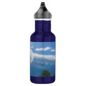 Dandelion in de flacon met licht water waterfles  (Rechts)