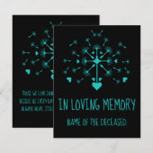 Dandelion in de wind bij het houden van de Kaart v (Voorkant / Achterkant)