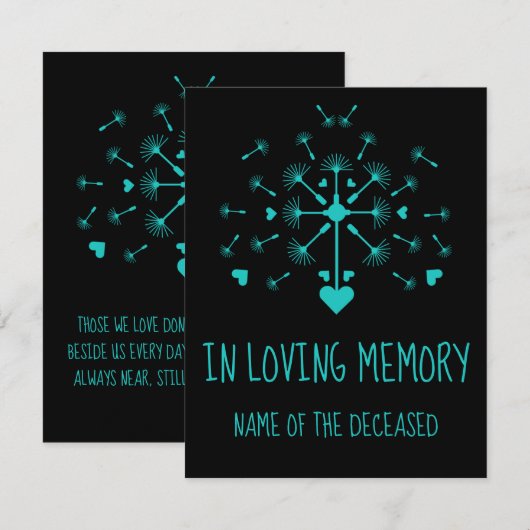 Dandelion in de wind bij het houden van de Kaart v (Voorkant / Achterkant)