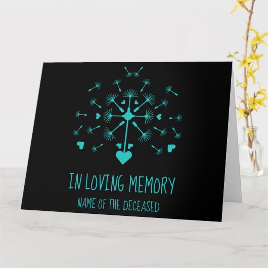 Dandelion in de wind bij het houden van de Kaart v (Gele Bloem)