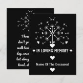 Dandelion in de wind bij het houden van de Kaart v (Voorkant / Achterkant)