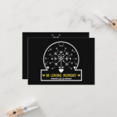 Dandelion in de wind bij het houden van de Kaart v (Voorkant / Achterkant in situ)