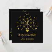 Dandelion in de wind bij het houden van de Kaart v (Voorkant / Achterkant in situ)