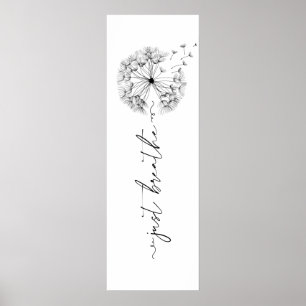 Dandelion in de wind - Gewoon doorboren in het scr Poster