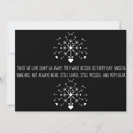 Dandelion in de wind in het liefhebben van geheuge (Achterkant)