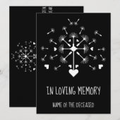 Dandelion in de wind in het liefhebben van geheuge (Voorkant / Achterkant)