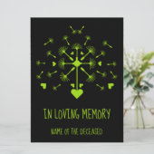 Dandelion in de wind in het liefhebben van geheuge kaart (Staand voorkant)