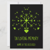 Dandelion in de wind in het liefhebben van geheuge kaart (Voorkant)