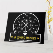 Dandelion in de wind in het liefhebben van geheuge kaart (Gele Bloem)