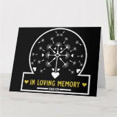 Dandelion in de wind in het liefhebben van geheuge kaart (Voorkant)